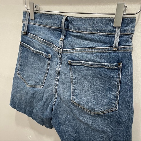 Frame Le Tour Raw Hem Denim Shorts in Bixby Size 25 - Picture 7 of 11
